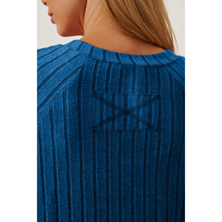 Basic Bae Full Size Ribbed Thumbhole Sleeve T-Shirt Clothing