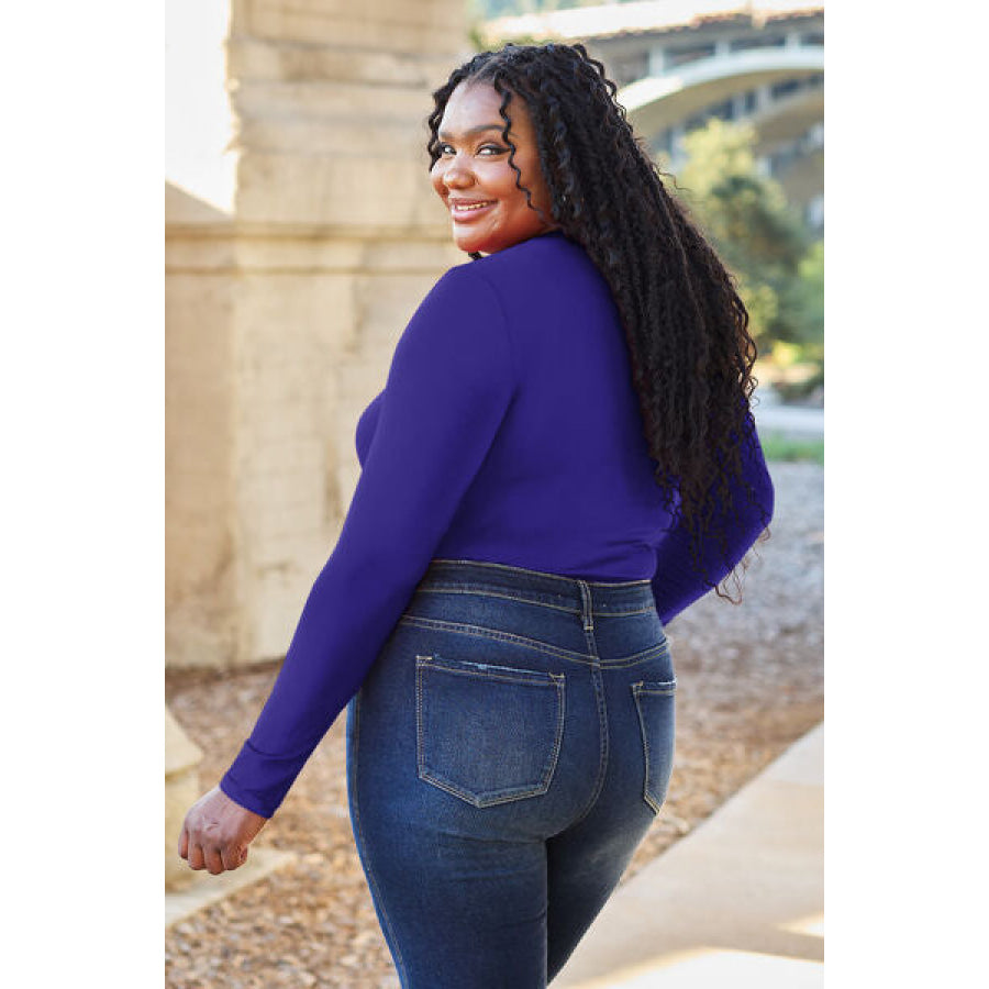 Basic Bae Full Size Round Neck Long Sleeve Bodysuit Clothing