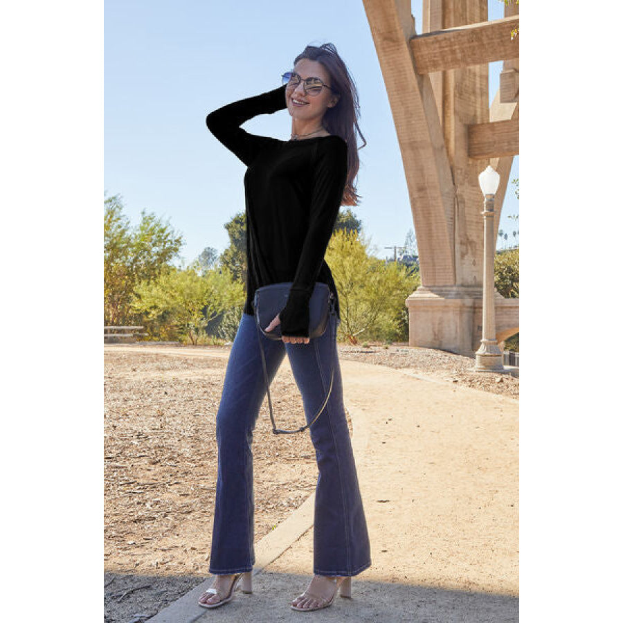 Basic Bae Full Size Round Neck Long Sleeve T-Shirt Clothing