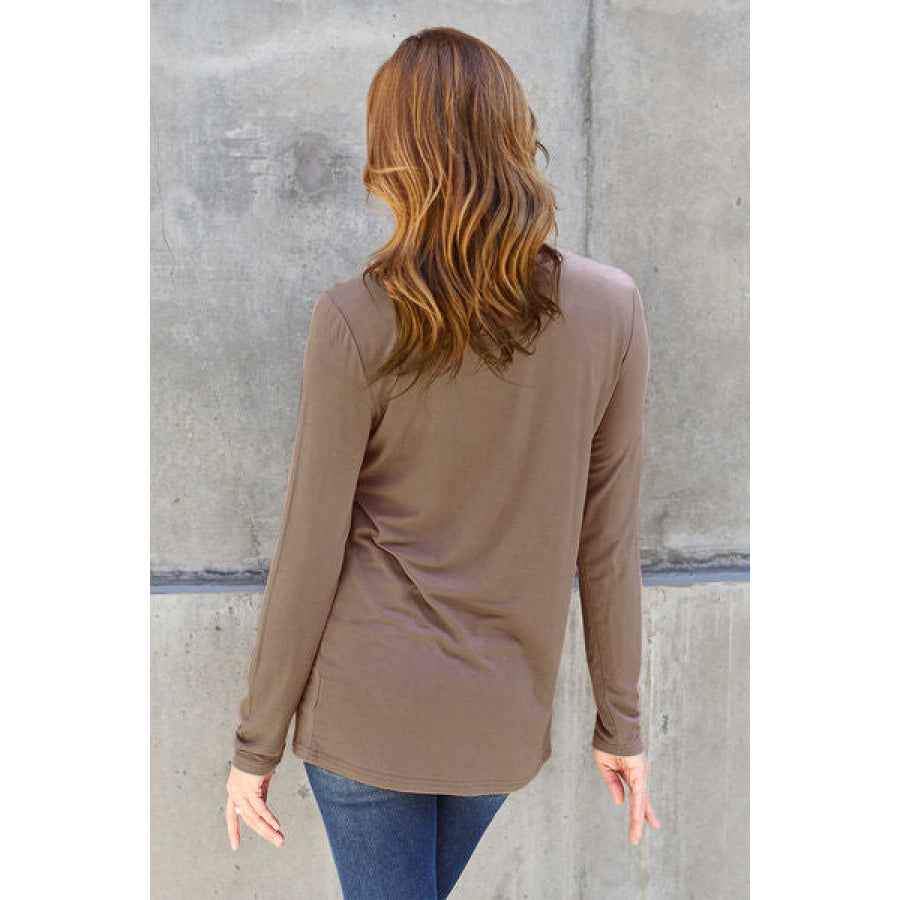 Basic Bae Full Size Round Neck Long Sleeve Top Clothing