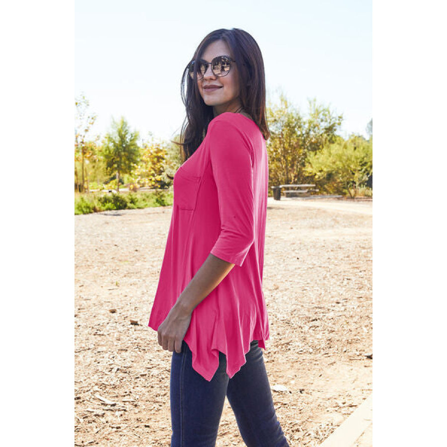 Basic Bae Full Size Round Neck Pocketed T-Shirt Clothing
