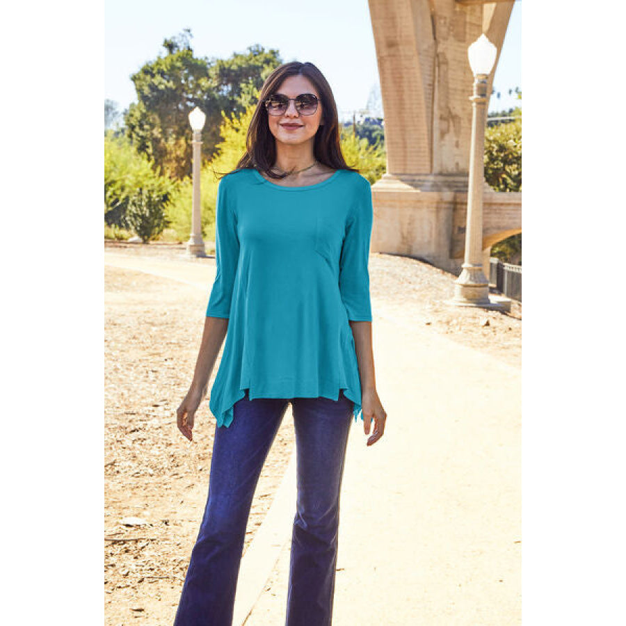 Basic Bae Full Size Round Neck Pocketed T-Shirt Clothing