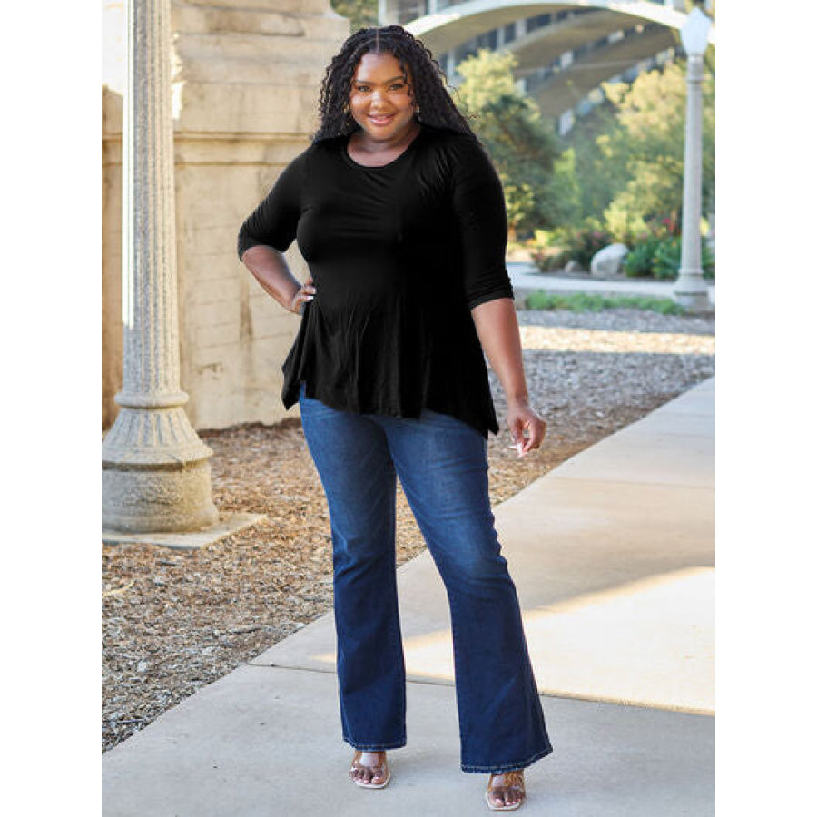 Basic Bae Full Size Round Neck Pocketed T-Shirt Clothing