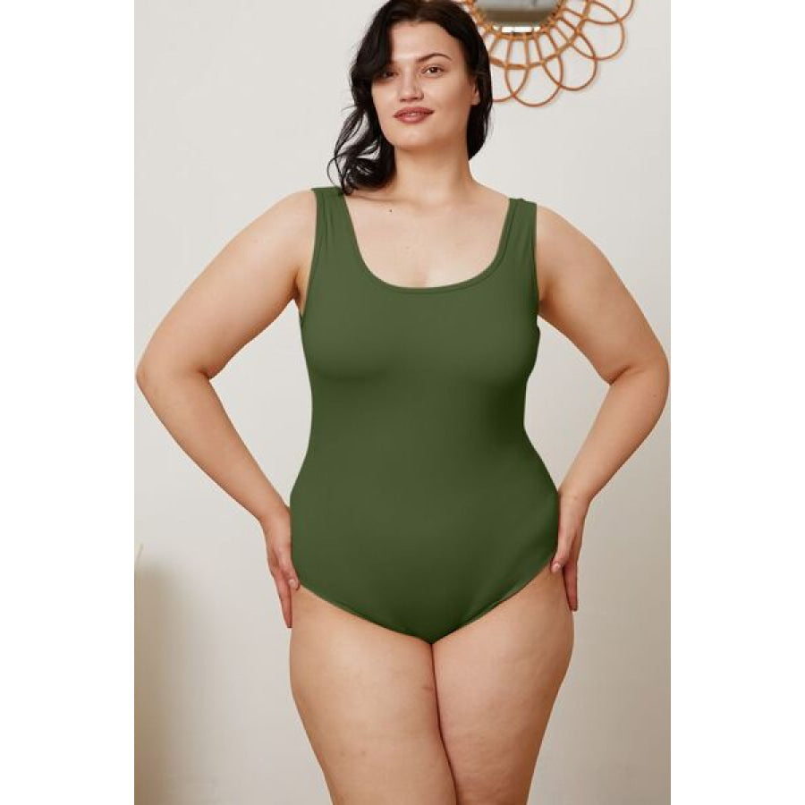 Basic Bae Full Size Square Neck Sleeveless Bodysuit Apparel and Accessories