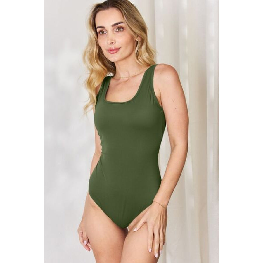 Basic Bae Full Size Square Neck Sleeveless Bodysuit Apparel and Accessories