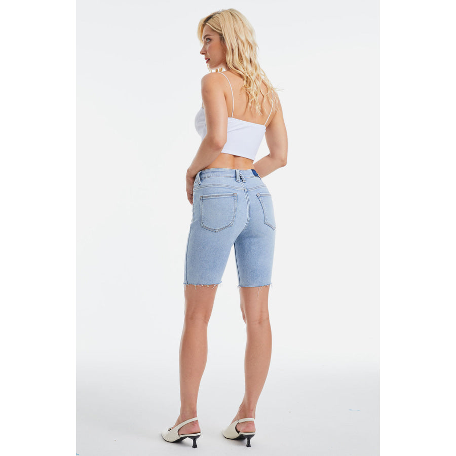 BAYEAS Mid Rise Stretch Denim Shorts Apparel and Accessories