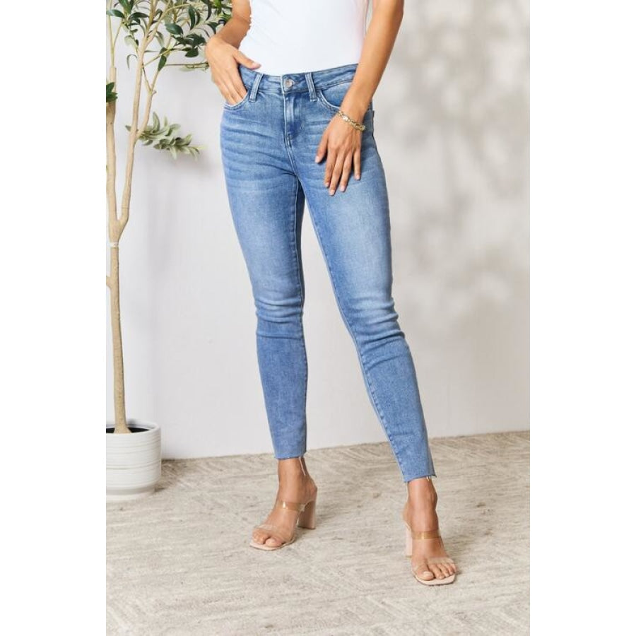 BAYEAS Raw Hem Skinny Jeans Medium / 0(24) Denim Jeans
