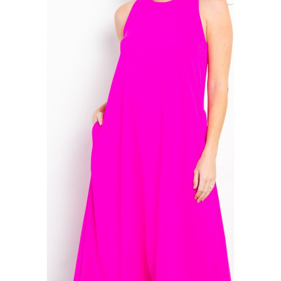 Be Stage Midi Tank Dress with Pockets Apparel and Accessories