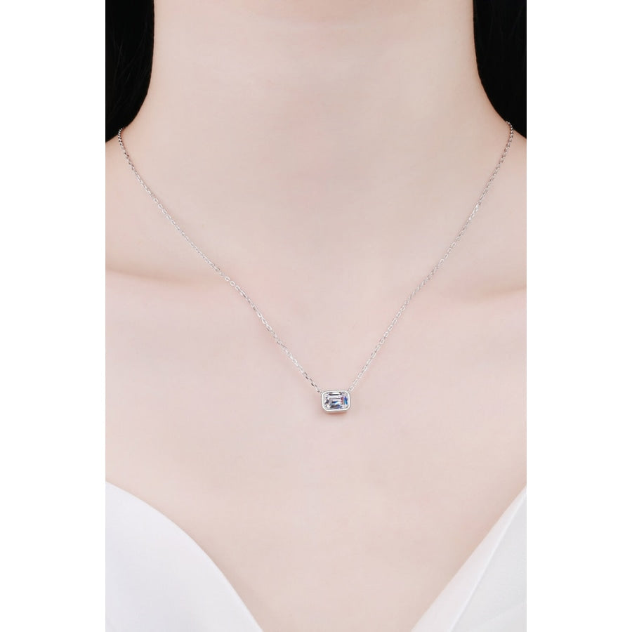 Beautiful Words 1 Carat Moissanite Pendant Necklace Silver / One Size