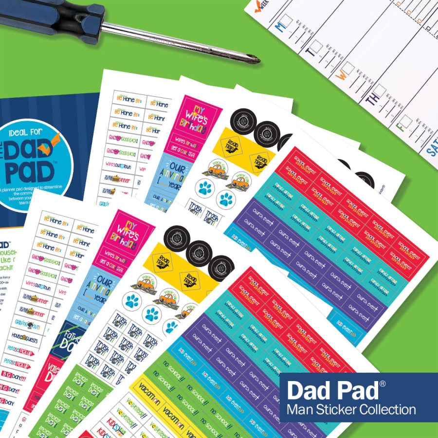 Best Planner Stickers | Family Work To-Dos Events Goals | 8 Styles Dad Pad Man Stickers Planner Stickers