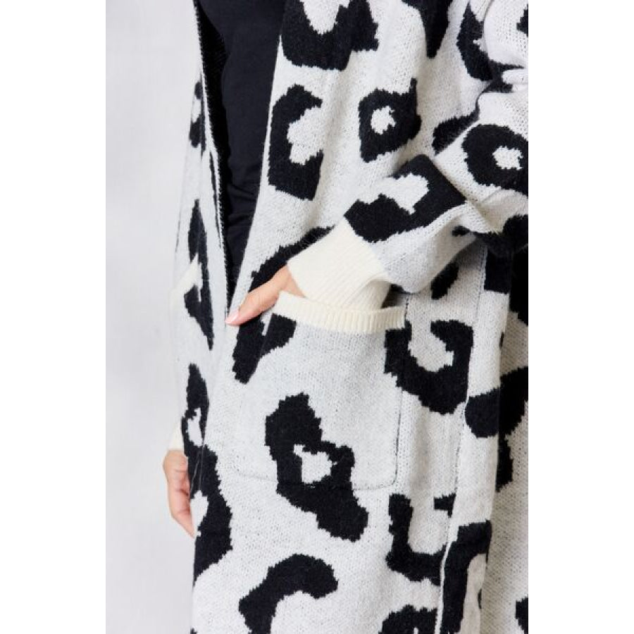 BiBi Leopard Open Front Cardigan Clothing