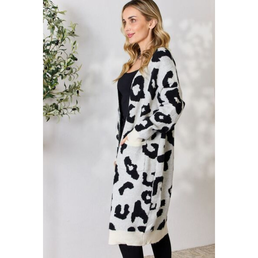 BiBi Leopard Open Front Cardigan Clothing
