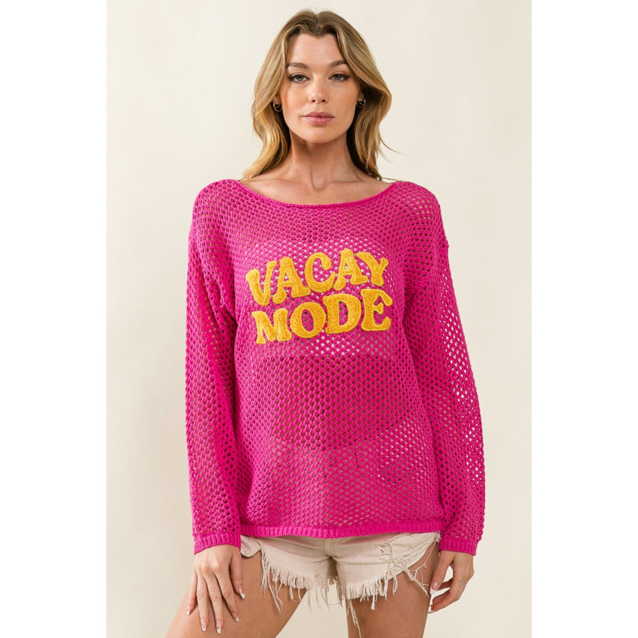 BiBi VACAY MODE Embroidered Knit Cover Up Apparel and Accessories