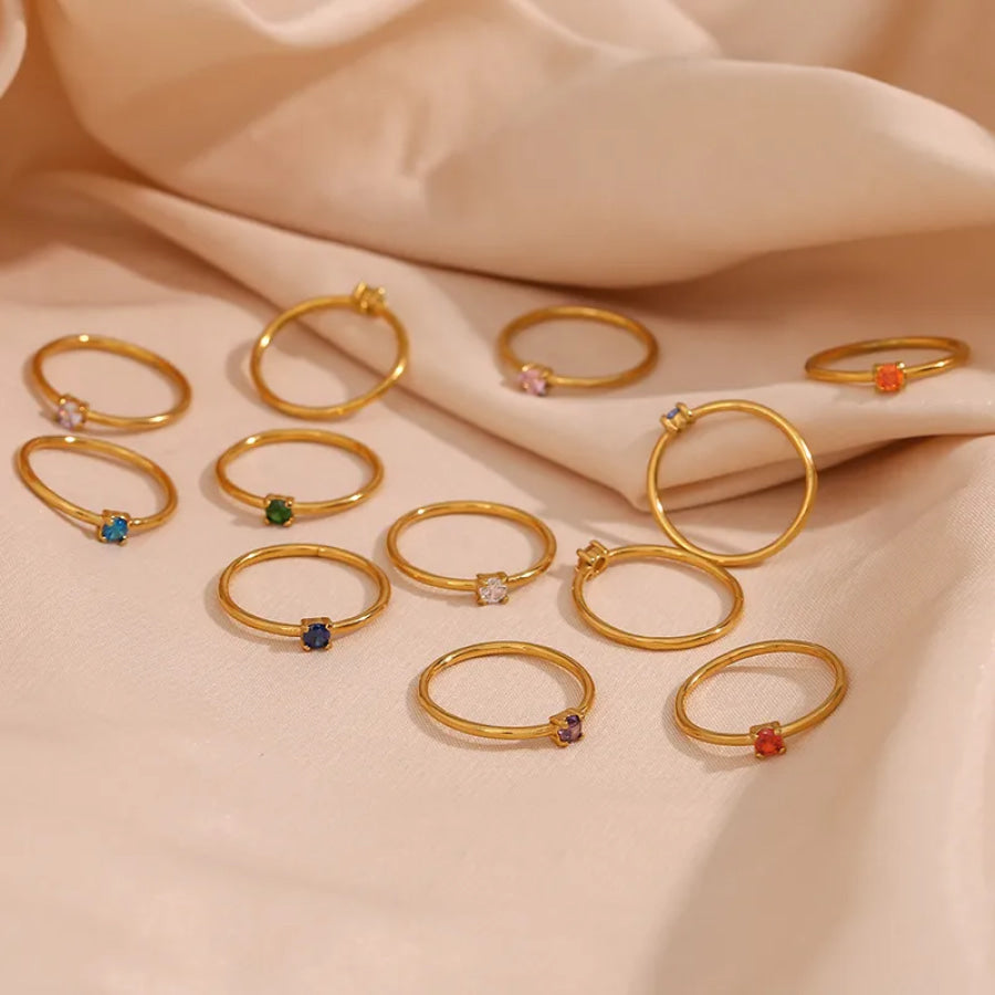 Birthstone Stacking Ring (Pre - Order) Rings