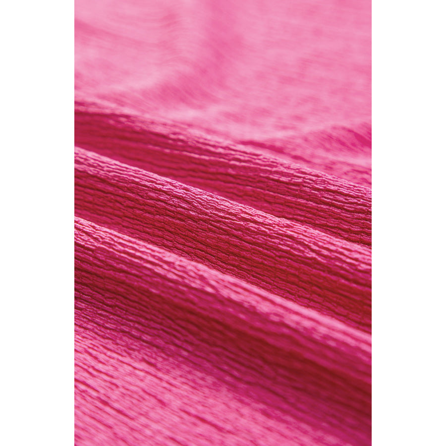 Blue Sapphire Textured V Neck Bubble Hem Plus Top Plus Size/Plus Size Tops/Plus Size Tops & Tees