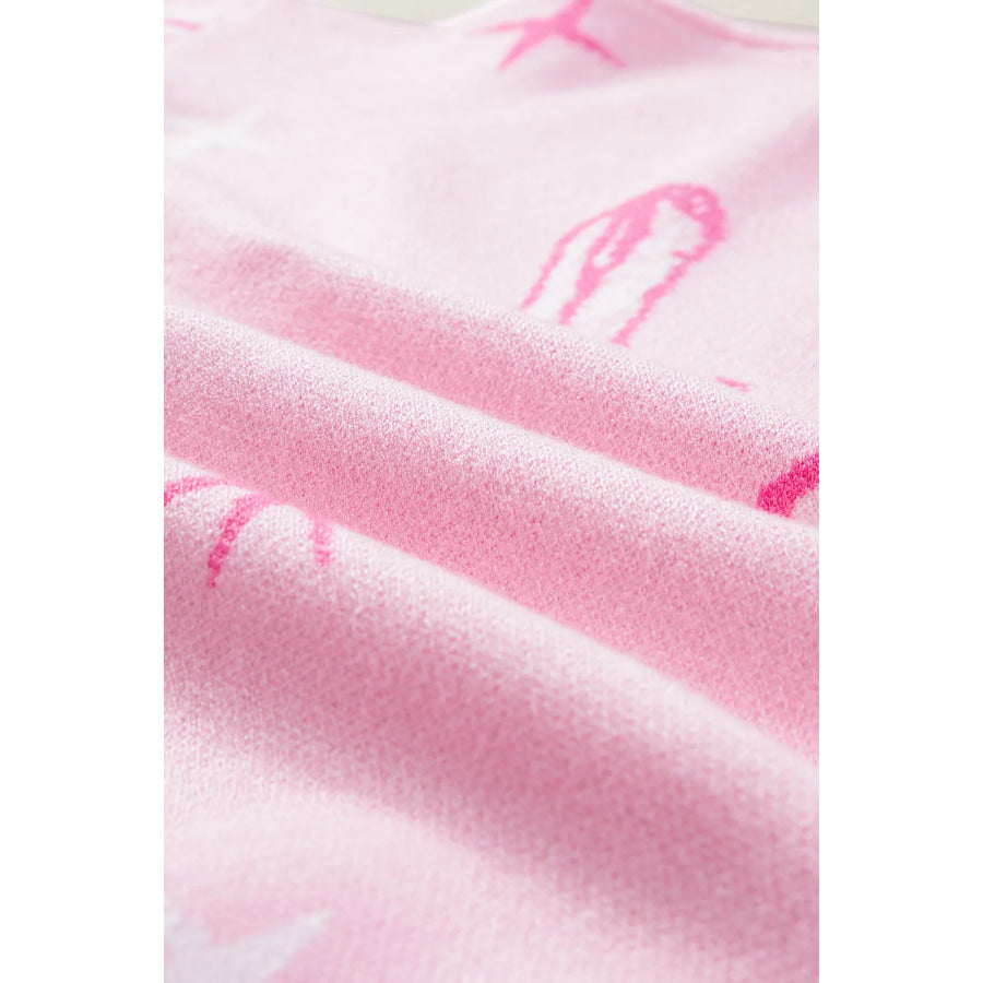 Boots Round Neck Long Sleeve Top Apparel and Accessories