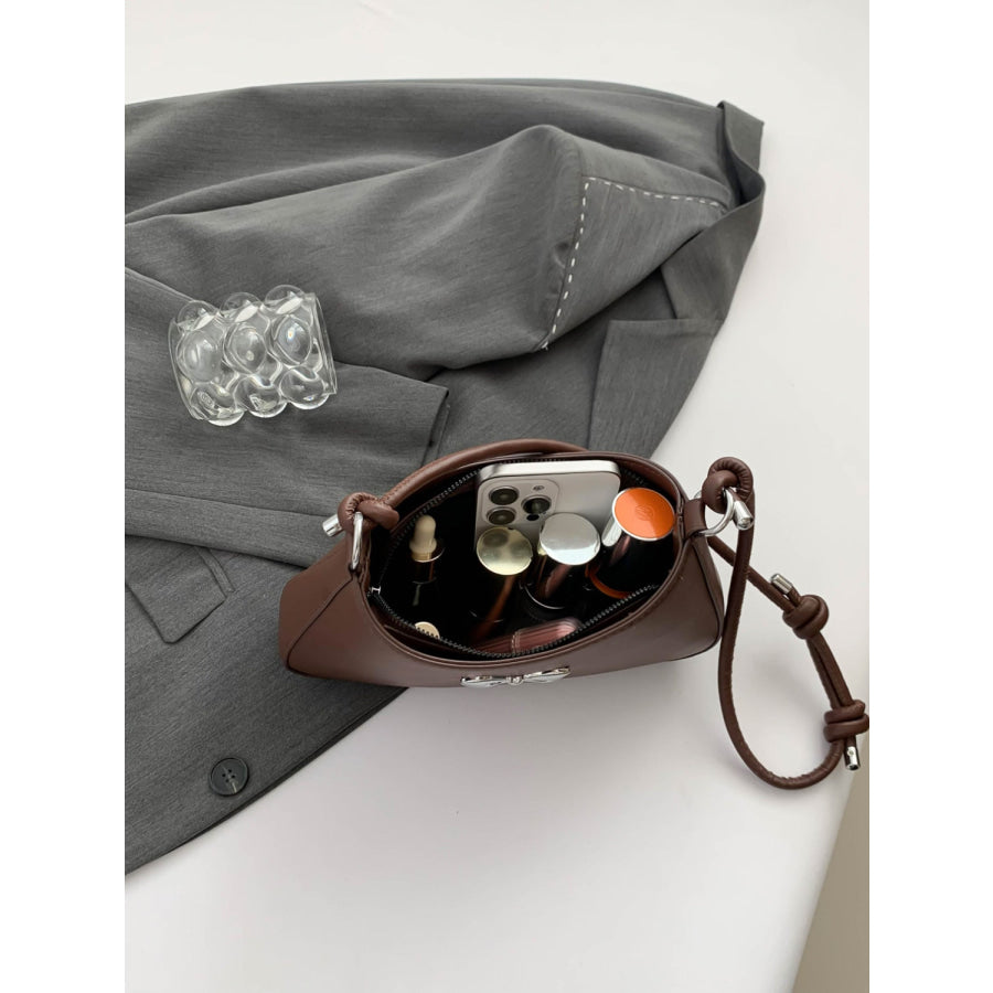 Bow PU Leather Knotted Strap Handbag Apparel and Accessories