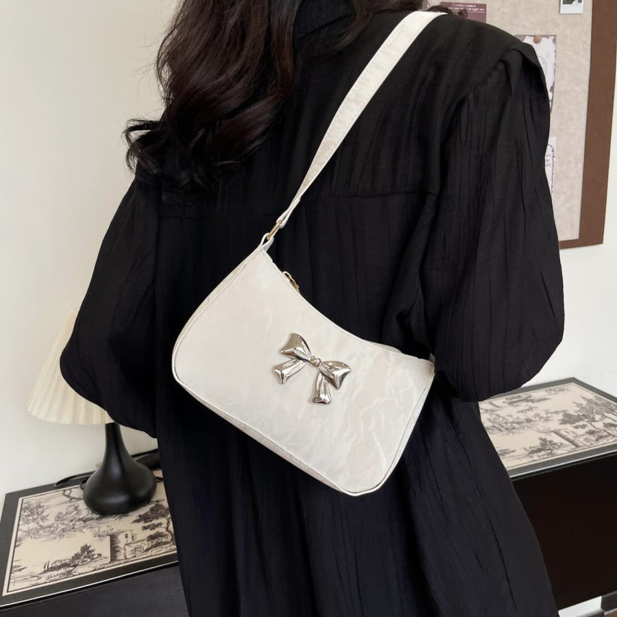 Bow PU Leather Shoulder Bag Apparel and Accessories