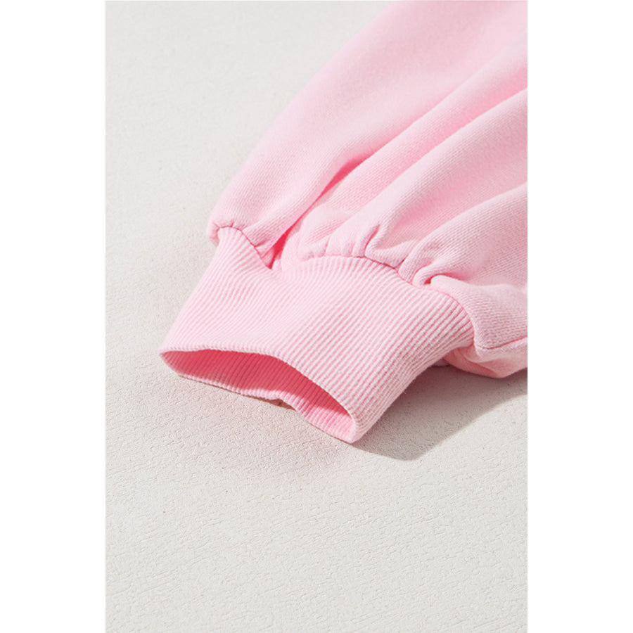 Bow Round Neck Long Sleeve Sweatshirt Apparel and Accessories