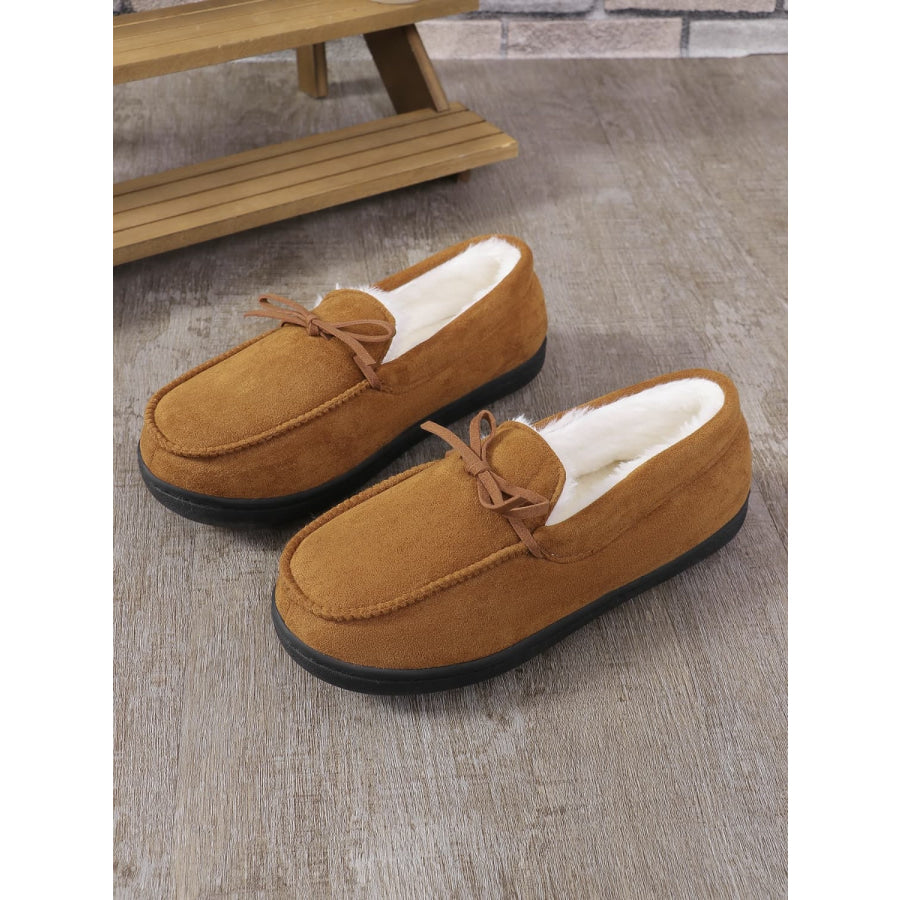 Bow Round Toe Flat Slip-Ons Apparel and Accessories