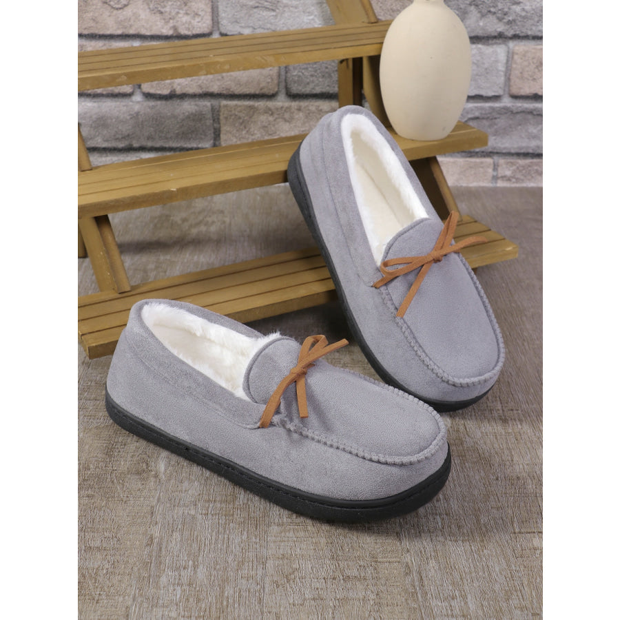 Bow Round Toe Flat Slip-Ons Apparel and Accessories