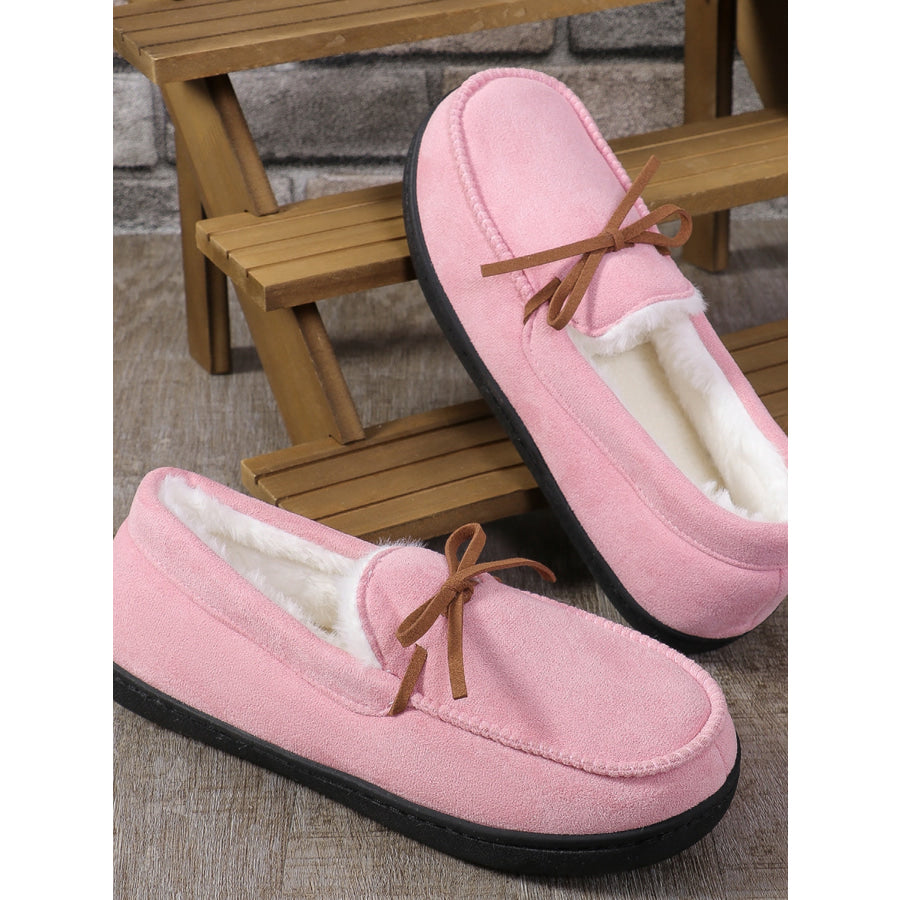 Bow Round Toe Flat Slip-Ons Apparel and Accessories