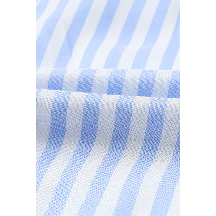 Bow Striped Kimono Sleeve Romper Apparel and Accessories