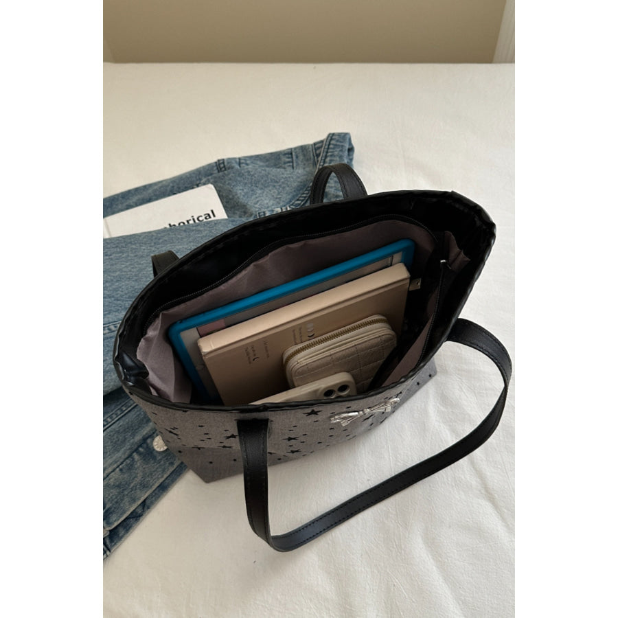 Bow Trim Polyester Tote Bag Apparel and Accessories