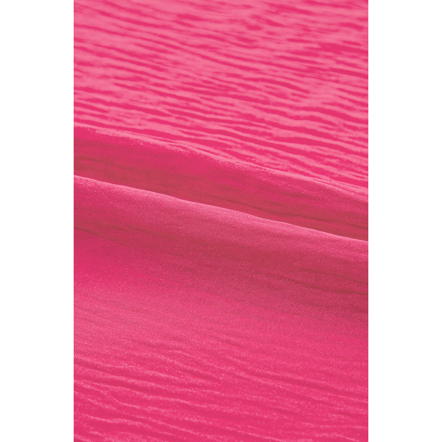 Bright Pink Ruffled Short Sleeve Plus Size Top Plus Size/Plus Size Tops/Plus Size Tops & Tees