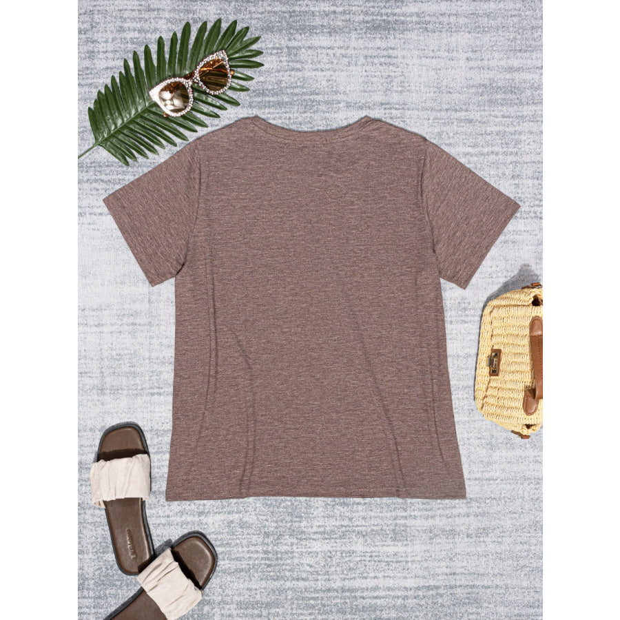 BUT FIRST ICE COFFEE Round Neck T - Shirt Mocha / S Apparel and Accessories