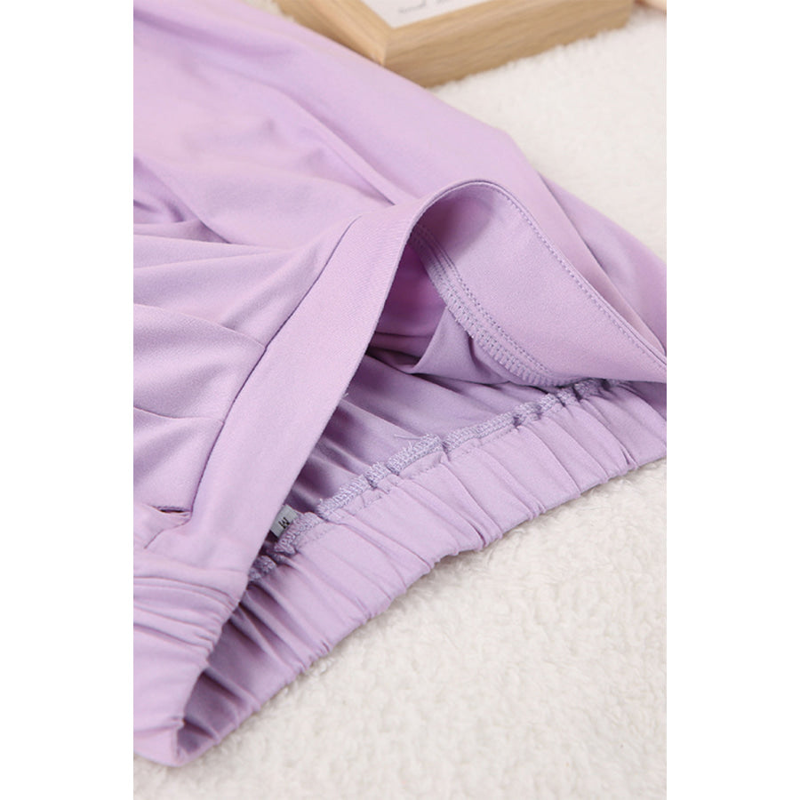 Buttery-Soft Surplice Long Sleeve Top and Pants Set Apparel and Accessories