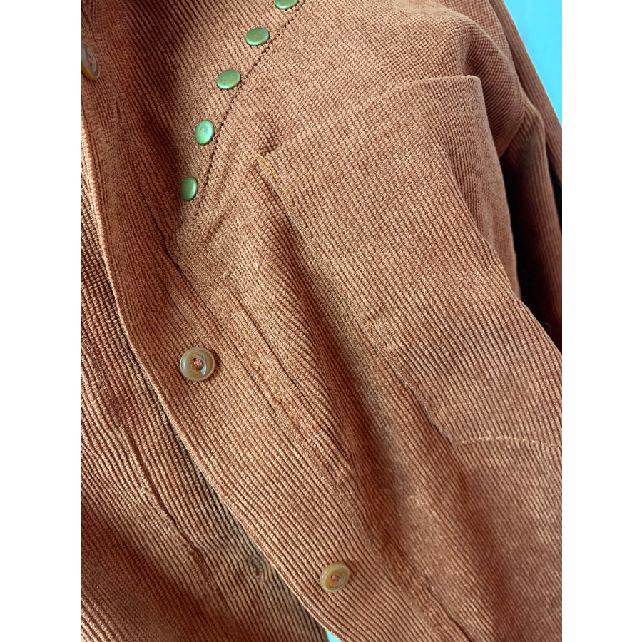 Button Down Long Sleeve Shacket Apparel and Accessories