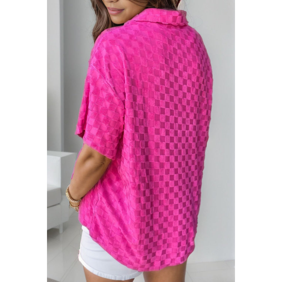 Button Up Dropped Shoulder Shirt Apparel and Accessories