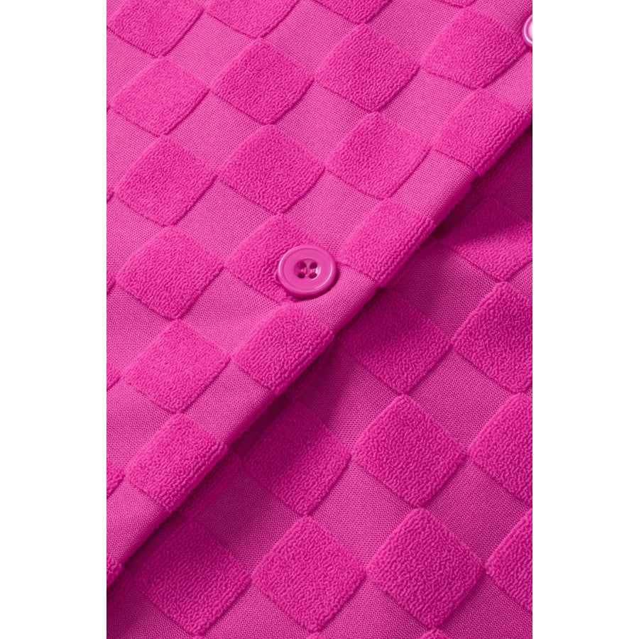 Button Up Dropped Shoulder Shirt Apparel and Accessories