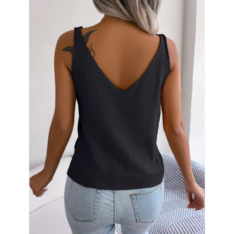 Cable - Knit Scoop Neck Knit Vest Apparel and Accessories