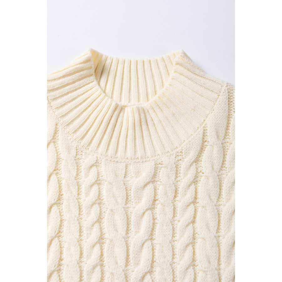 Cable Knit Turtleneck Sweater Vest Apparel and Accessories