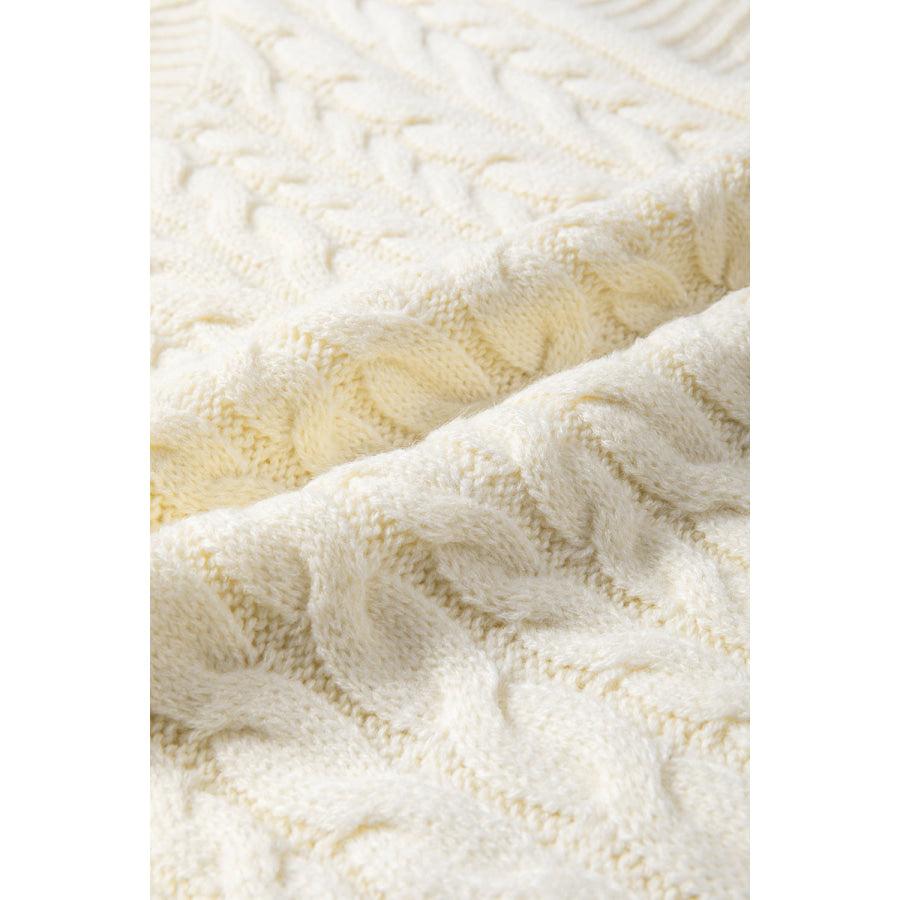 Cable Knit Turtleneck Sweater Vest Apparel and Accessories