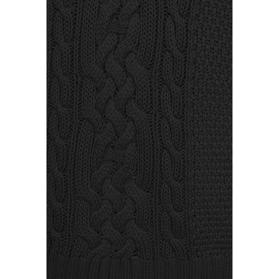 Cable-Knit V-Neck Sweater Vest Apparel and Accessories