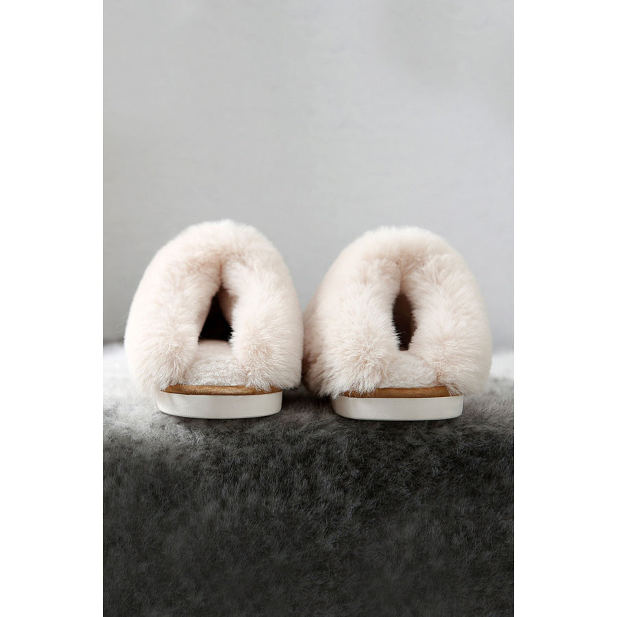 Camel Plush Suede Winter Home Slippers Shoes & Bags/Slippers