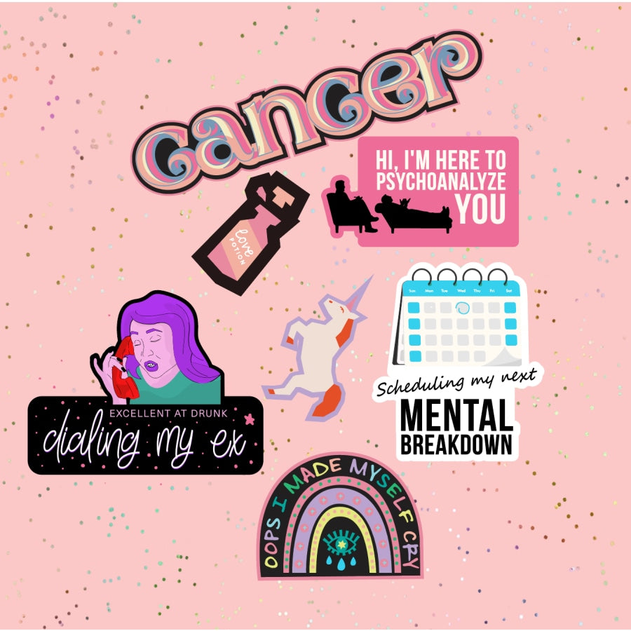 Cancer Astrological Sticker Sheet sticker
