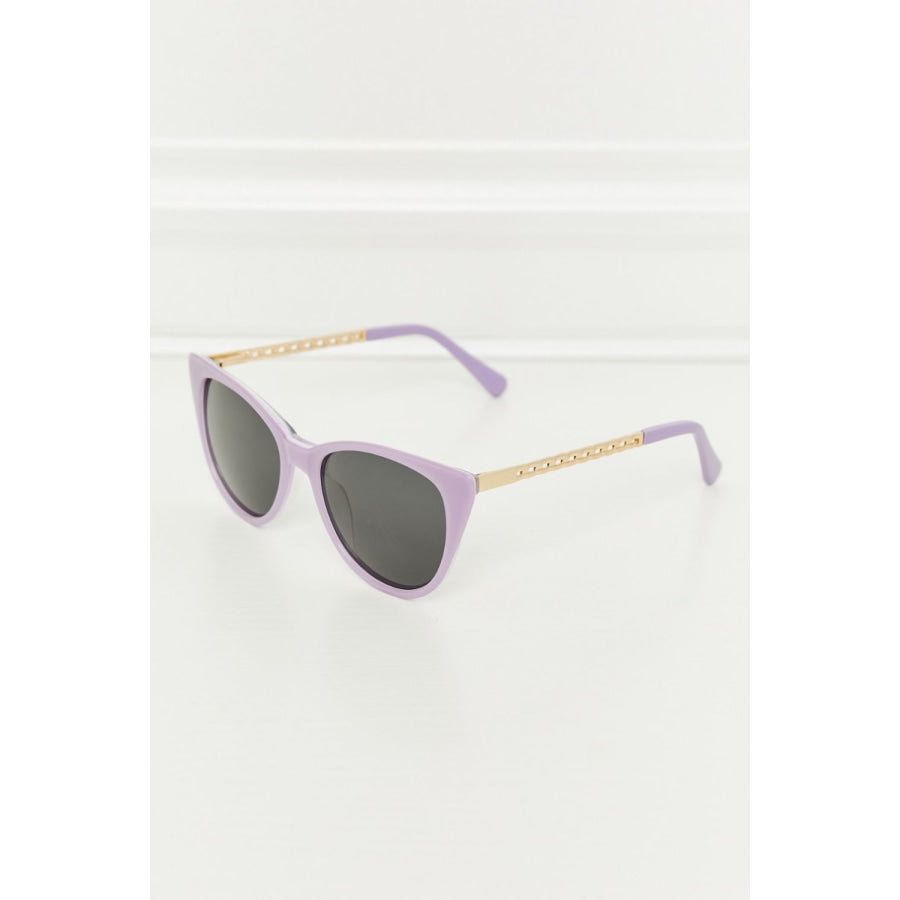 Cat-Eye Acetate Frame Sunglasses Lavender / One Size