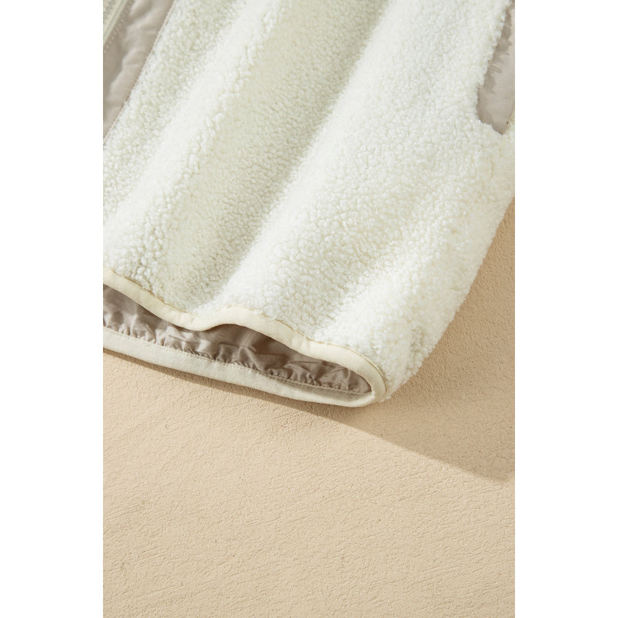 Chest Pocket Zip Up Fleece Jacket Apparel and Accessories