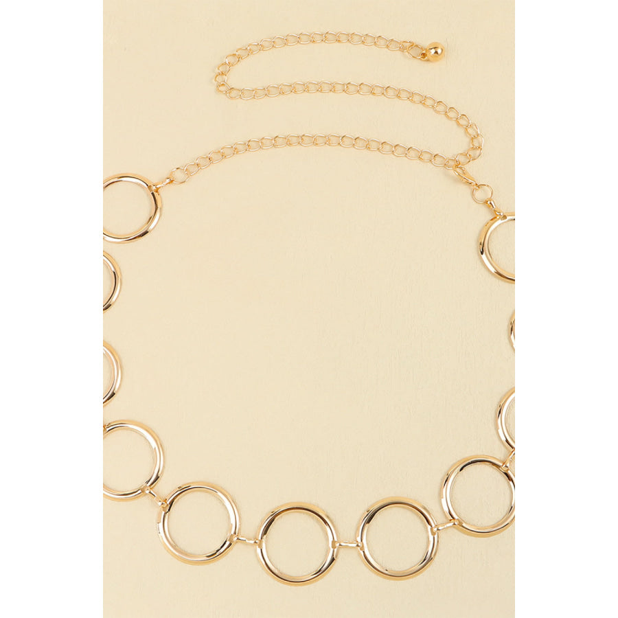 Circle Ring Chain Belt Gold / One Size