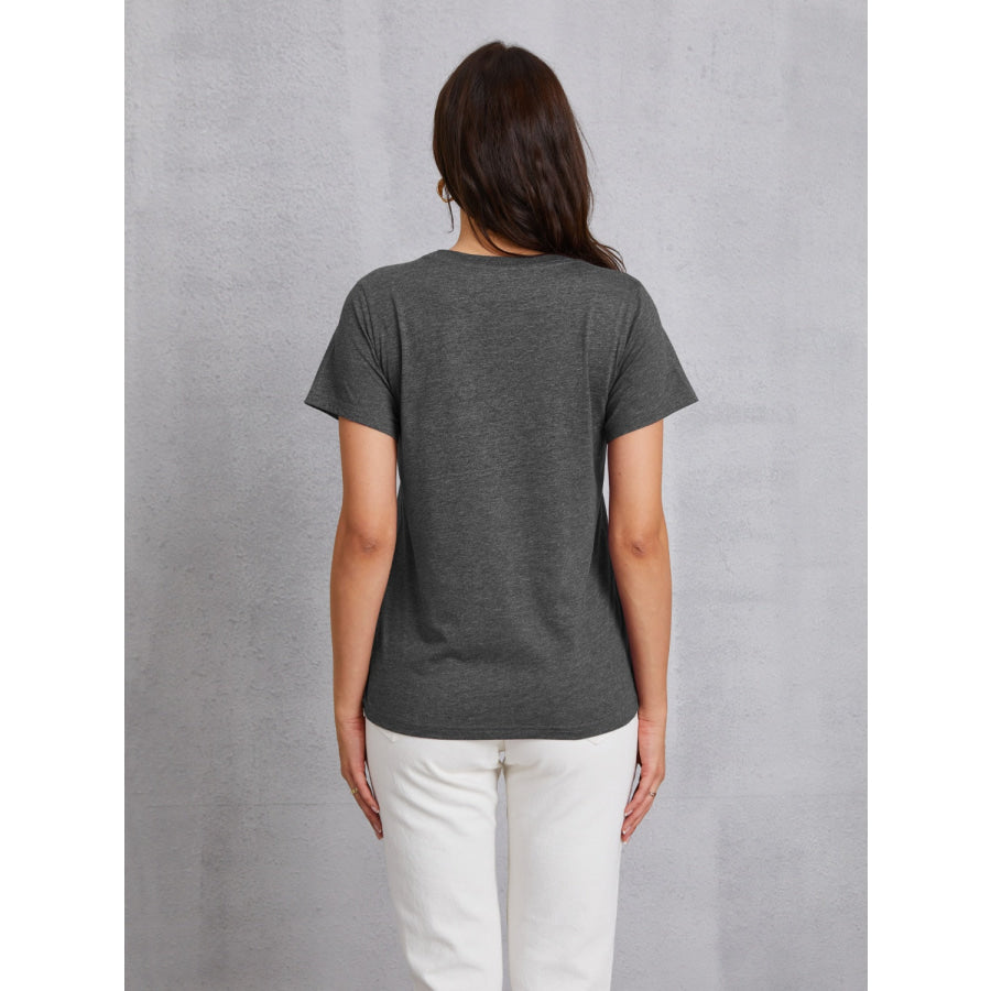 COFFEE Round Neck Short Sleeve T - Shirt Apparel and Accessories