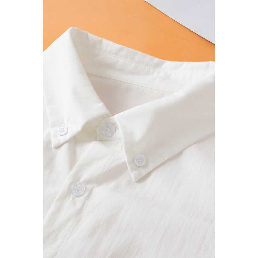 Collared Neck Half Sleeve Shirt Apparel and Accessories