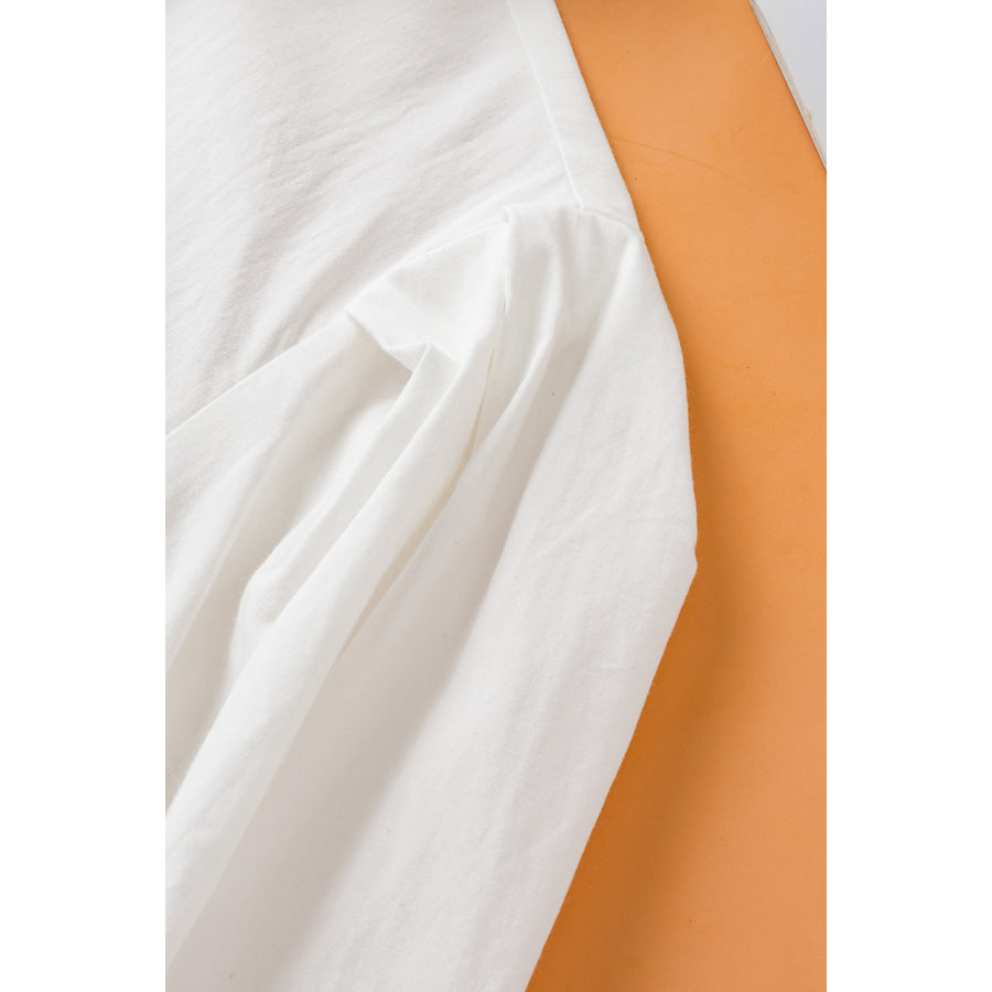 Collared Neck Half Sleeve Shirt Apparel and Accessories