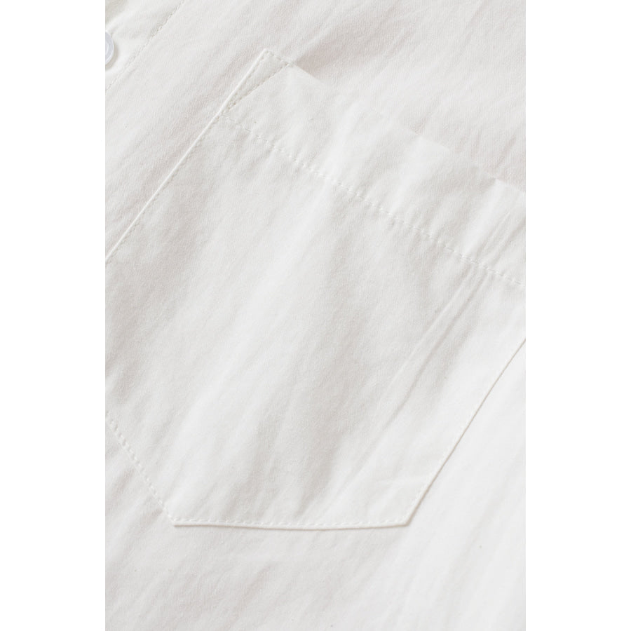 Collared Neck Half Sleeve Shirt Apparel and Accessories