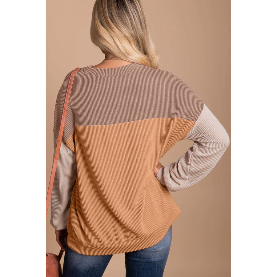 Color Block Dropped Shoulder T-Shirt Apparel and Accessories