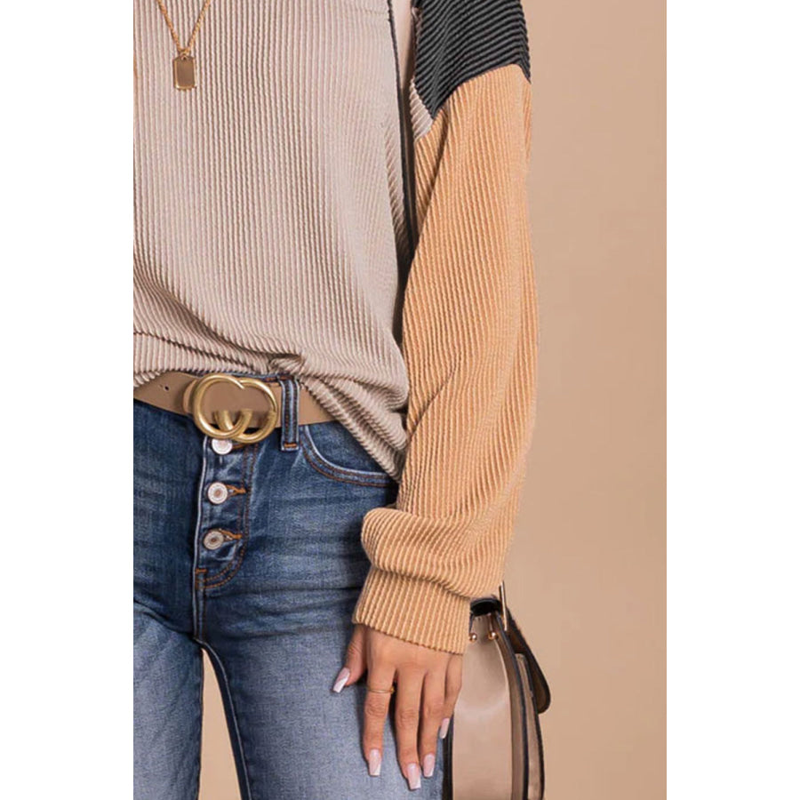 Color Block Dropped Shoulder T-Shirt Apparel and Accessories