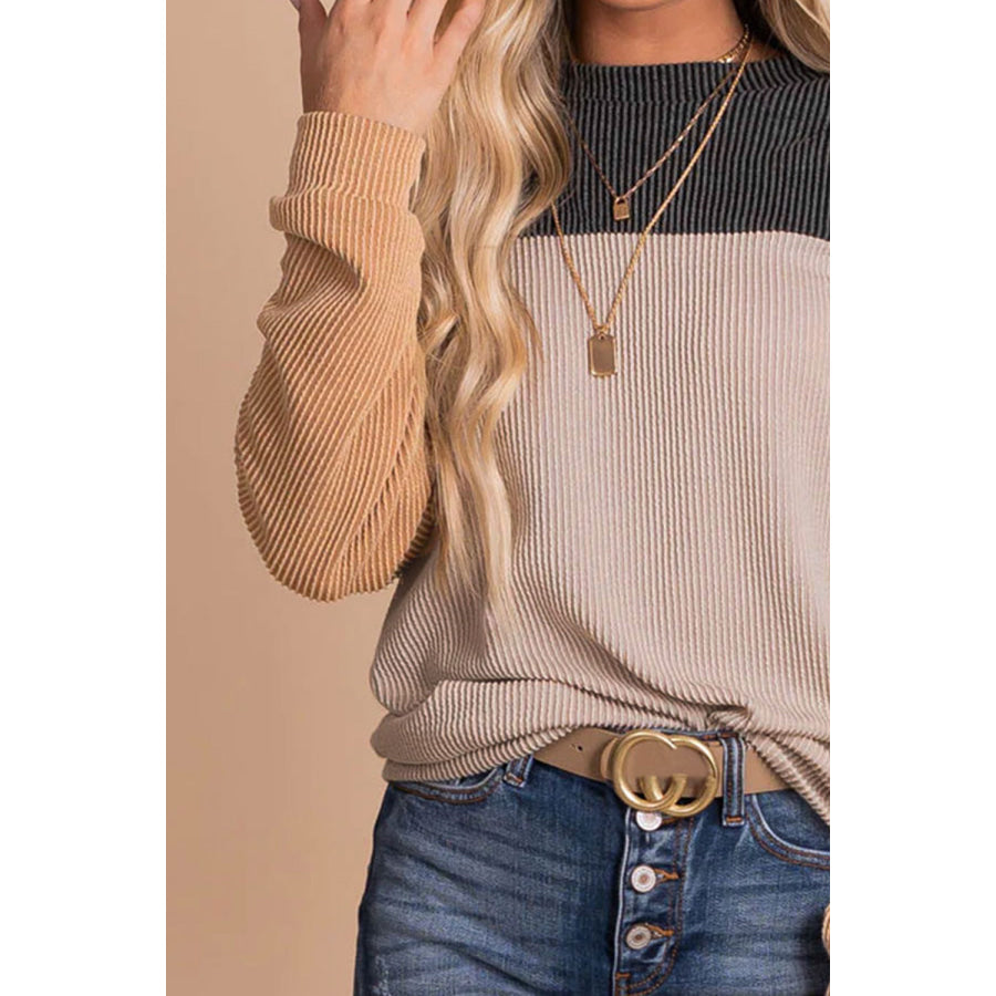 Color Block Dropped Shoulder T-Shirt Apparel and Accessories